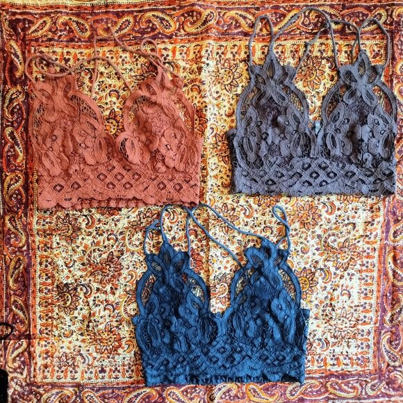 Lot of 5 Free People Lace Bralettes Size XS - Picture 2 of 10